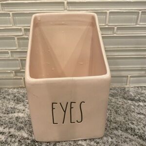 Rae Dunn eyes / container for make up brushes